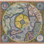 Map of the Arctic by Gerardus Mercator. First print 1595, this editon 1623.